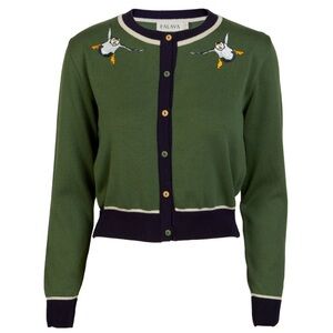 Palava Vera Cardigan with puffins